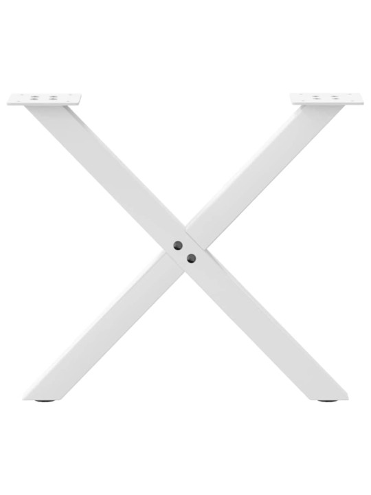 Nohy konferenčního stolku ve tvaru x, 2 ks, bílé, 60 x (42-43) cm, ocel