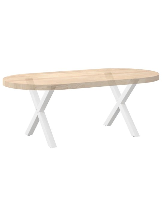 Nohy konferenčního stolku ve tvaru x, 2 ks, bílé, 60 x (42-43) cm, ocel
