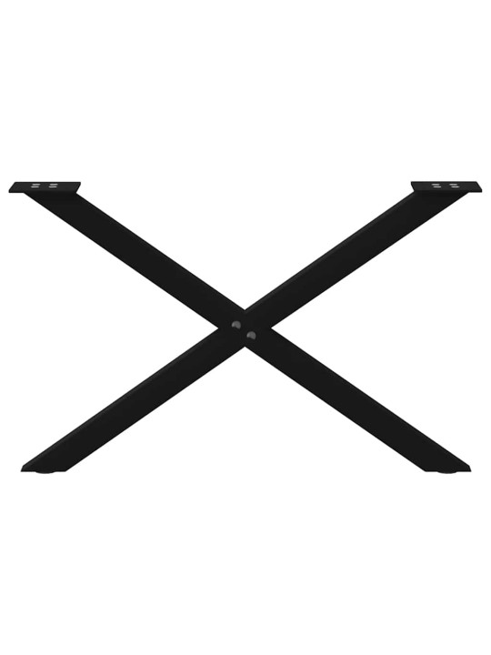 Nohy konferenčního stolku ve tvaru x, 2 ks, černé, 70 x (42-43) cm, ocel