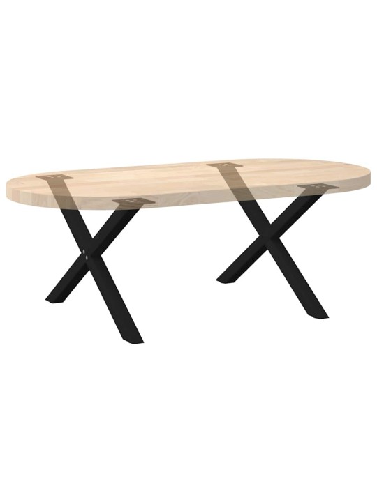 Nohy konferenčního stolku ve tvaru x, 2 ks, černé, 70 x (42-43) cm, ocel