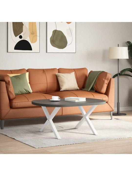 Nohy konferenčního stolku ve tvaru x, 2 ks, bílé, 70 x (42-43) cm, ocel