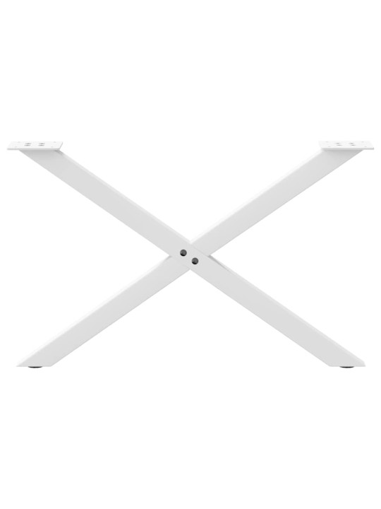 Nohy konferenčního stolku ve tvaru x, 2 ks, bílé, 70 x (42-43) cm, ocel