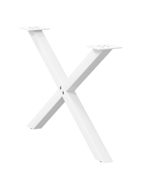 Nohy konferenčního stolku ve tvaru x, 2 ks, bílé, 70 x (42-43) cm, ocel