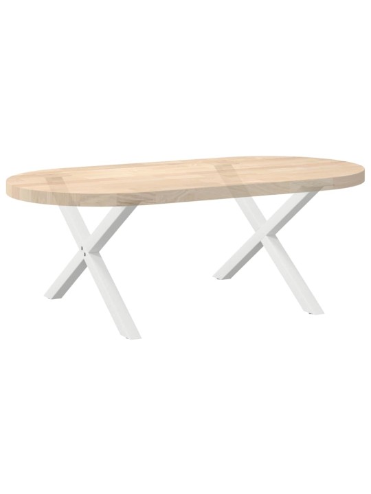 Nohy konferenčního stolku ve tvaru x, 2 ks, bílé, 70 x (42-43) cm, ocel