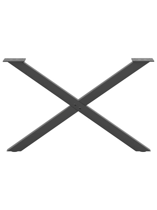Nohy konferenčního stolku ve tvaru x, 2 ks, antracitové, 70 x (42-43) cm, ocel