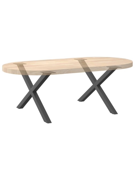 Nohy konferenčního stolku ve tvaru x, 2 ks, antracitové, 70 x (42-43) cm, ocel