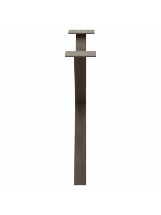 Nohy konferenčního stolku ve tvaru x, 2 ks, přírodní ocel, 70 x (42-43) cm, ocel