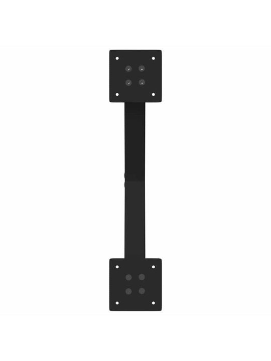 Nohy k jídelnímu stolu ve tvaru X, 2 ks, černé, 50 x (72-73) cm, ocel