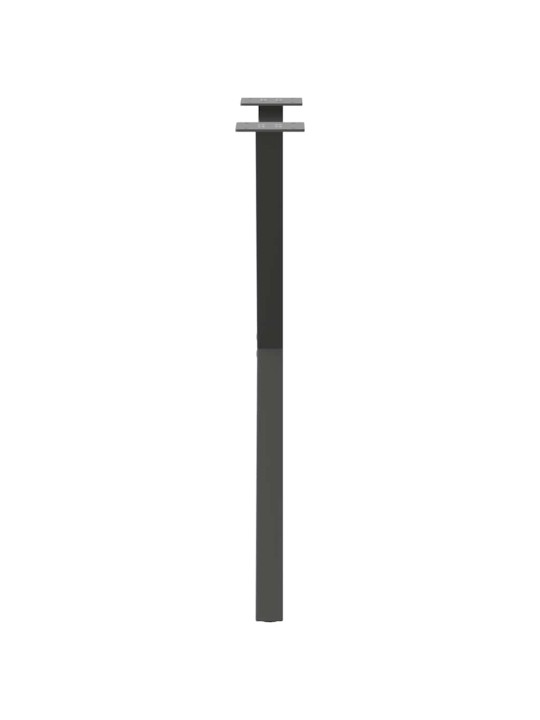 Nohy k jídelnímu stolu ve tvaru x, 2 ks, antracitové, 50 x (72-73) cm, ocel