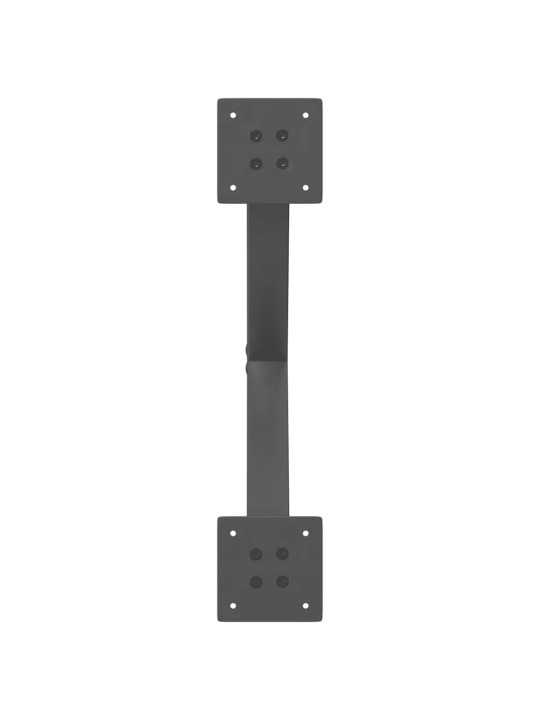 Nohy k jídelnímu stolu ve tvaru x, 2 ks, antracitové, 50 x (72-73) cm, ocel