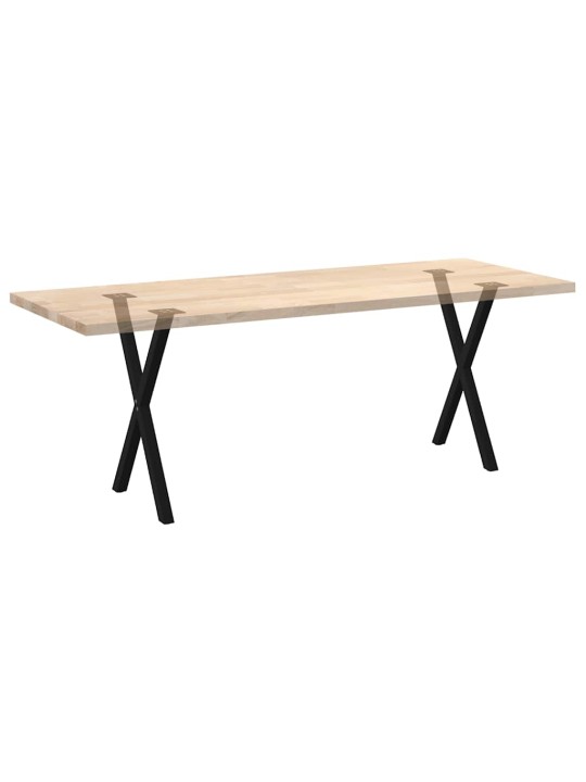 Nohy k jídelnímu stolu ve tvaru x, 2 ks, černé, 60 x (72-73) cm, ocel