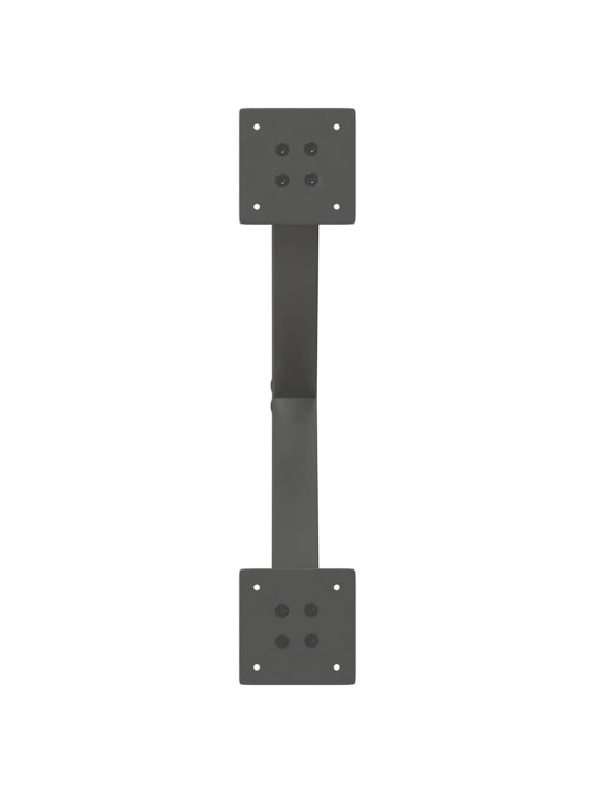 Nohy k jídelnímu stolu ve tvaru x, 2 ks, antracitové, 60 x (72-73) cm, ocel