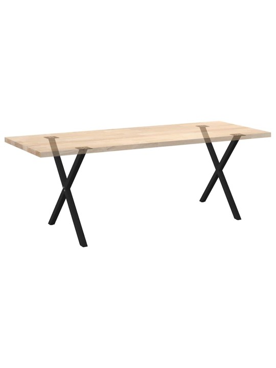 Nohy k jídelnímu stolu ve tvaru X, 2 ks, černé, 70 x (72-73) cm, ocel