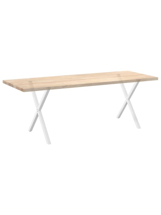 Nohy k jídelnímu stolu ve tvaru x, 2 ks, bílé, 70 x (72-73) cm, ocel