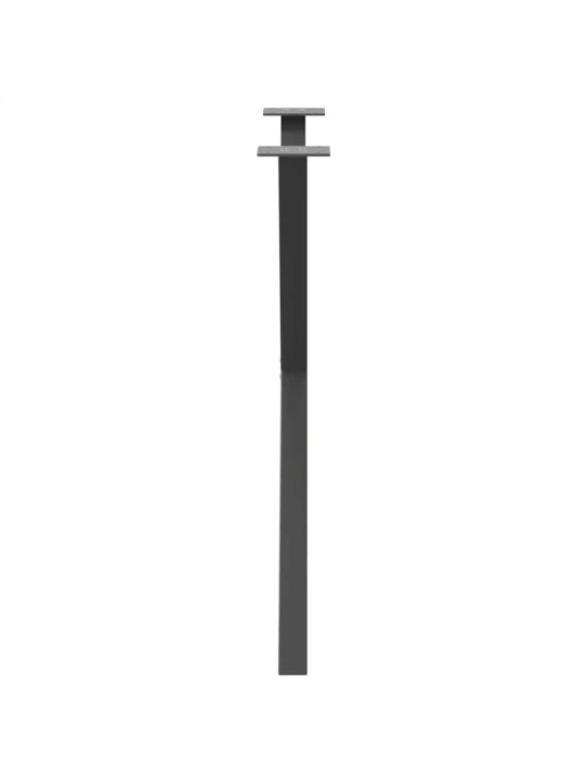 Nohy k jídelnímu stolu ve tvaru x, 2 ks, antracitové, 70 x (72-73) cm, ocel