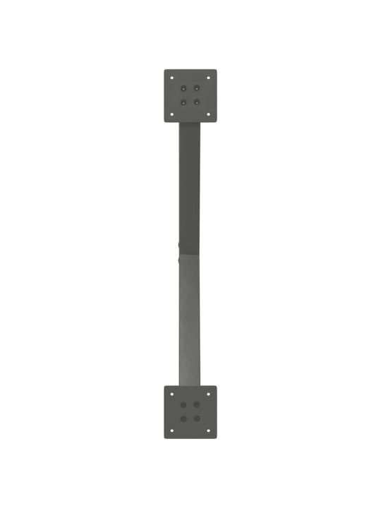 Nohy k jídelnímu stolu ve tvaru x, 2 ks, antracitové, 70 x (72-73) cm, ocel