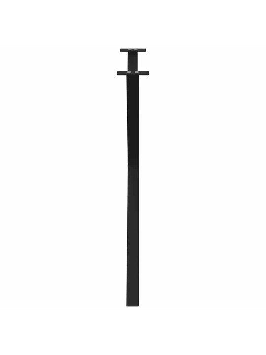 Nohy k jídelnímu stolu ve tvaru X, 2 ks, černé, 90 x (72-73) cm, ocel