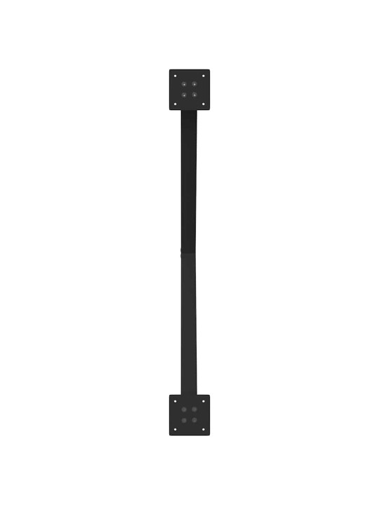 Nohy k jídelnímu stolu ve tvaru X, 2 ks, černé, 90 x (72-73) cm, ocel