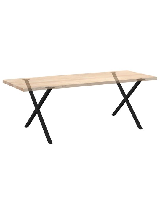 Nohy k jídelnímu stolu ve tvaru X, 2 ks, černé, 90 x (72-73) cm, ocel
