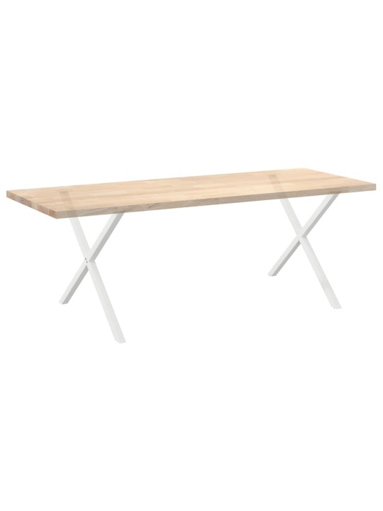 Nohy k jídelnímu stolu ve tvaru x, 2 ks, bílé, 90 x (72-73) cm, ocel