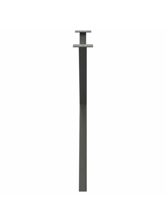 Nohy k jídelnímu stolu ve tvaru x, 2 ks, antracitové, 90 x (72-73) cm, ocel