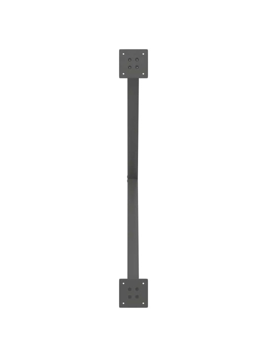 Nohy k jídelnímu stolu ve tvaru x, 2 ks, antracitové, 90 x (72-73) cm, ocel