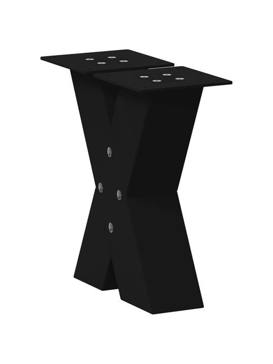 Nohy konferenčního stolku ve tvaru x, 2 ks, černé, 30 x (30-31) cm, ocel