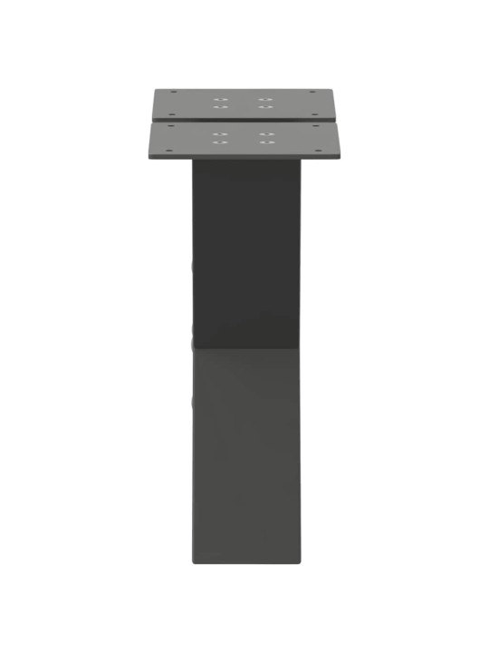 Nohy konferenčního stolku ve tvaru x, 2 ks, antracitové, 40 x (30-31) cm, ocel