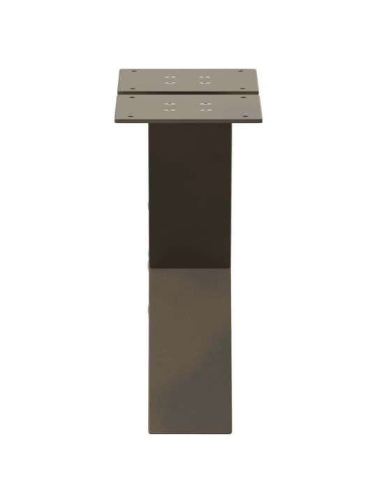 Nohy konferenčního stolku ve tvaru x, 2 ks, přírodní ocel, 40 x (30-31) cm, ocel