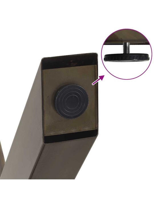 Nohy konferenčního stolku ve tvaru x, 2 ks, přírodní ocel, 40 x (30-31) cm, ocel