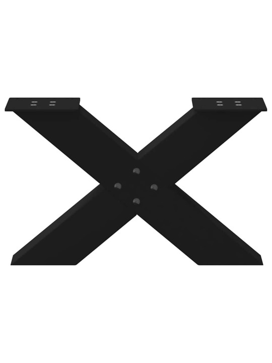 Nohy konferenčního stolku ve tvaru x, 2 ks, černé, 50 x (30-31) cm, ocel