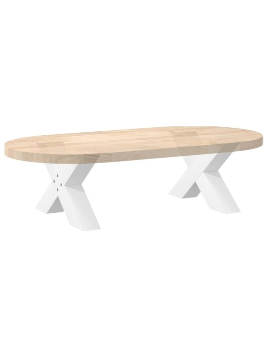 Nohy konferenčního stolku ve tvaru x, 2 ks, bílé, 50 x (30-31) cm, ocel