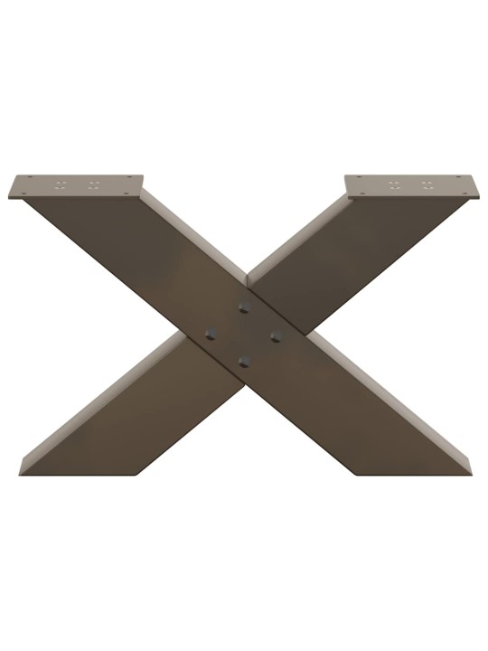 Nohy konferenčního stolku ve tvaru x, 2 ks, přírodní ocel, 50 x (30-31) cm, ocel