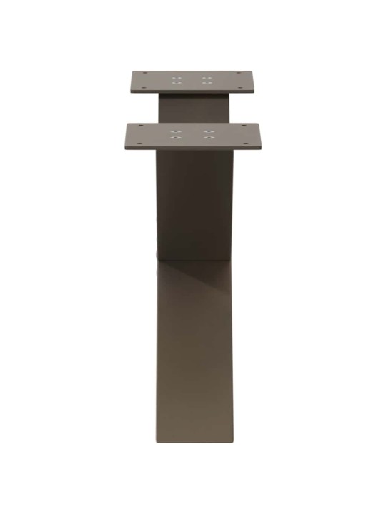 Nohy konferenčního stolku ve tvaru x, 2 ks, přírodní ocel, 50 x (30-31) cm, ocel