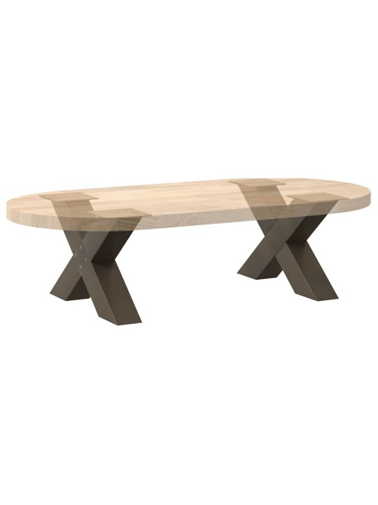Nohy konferenčního stolku ve tvaru x, 2 ks, přírodní ocel, 50 x (30-31) cm, ocel