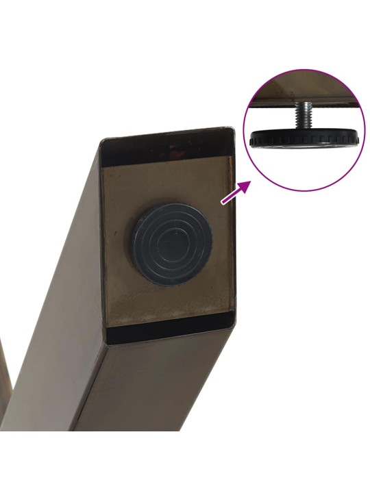 Nohy konferenčního stolku ve tvaru x, 2 ks, přírodní ocel, 50 x (30-31) cm, ocel