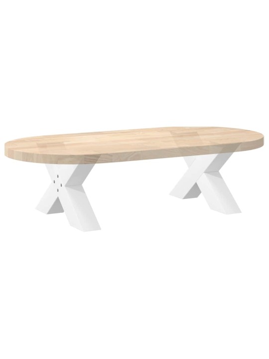 Nohy konferenčního stolku ve tvaru x, 2 ks, bílé, 60 x (30-31) cm, ocel