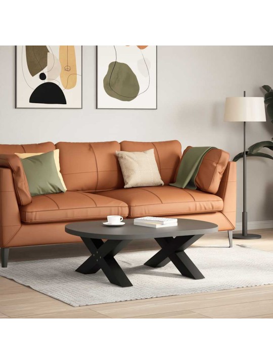 Nohy konferenčního stolku ve tvaru x, 2 ks, černé, 70 x (30-31) cm, ocel