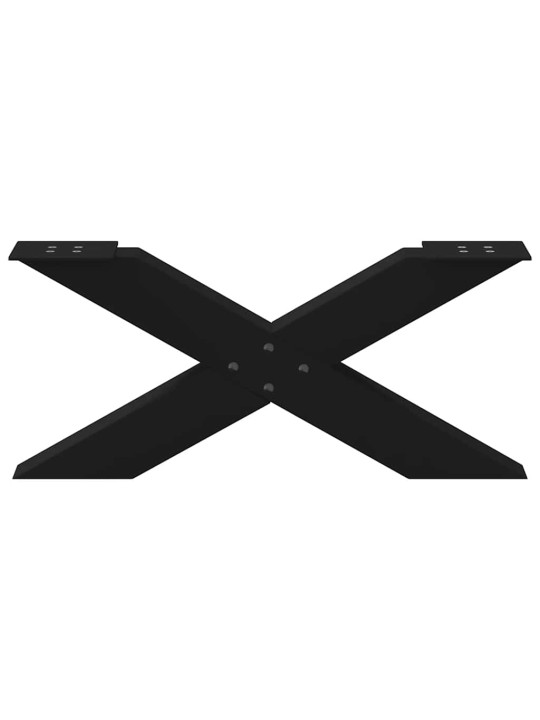 Nohy konferenčního stolku ve tvaru x, 2 ks, černé, 70 x (30-31) cm, ocel
