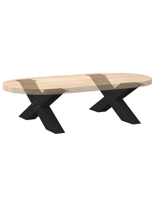 Nohy konferenčního stolku ve tvaru x, 2 ks, černé, 70 x (30-31) cm, ocel