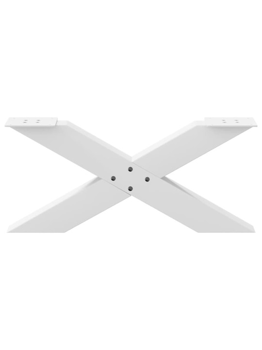 Nohy konferenčního stolku ve tvaru x, 2 ks, bílé, 70 x (30-31) cm, ocel