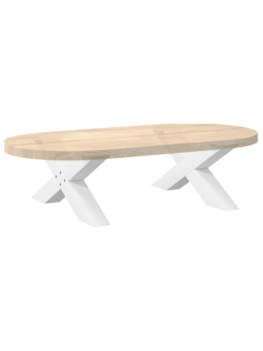 Nohy konferenčního stolku ve tvaru x, 2 ks, bílé, 70 x (30-31) cm, ocel