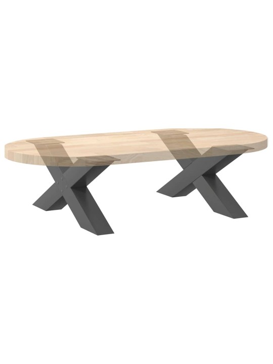 Nohy konferenčního stolku ve tvaru x, 2 ks, antracitové, 70 x (30-31) cm, ocel