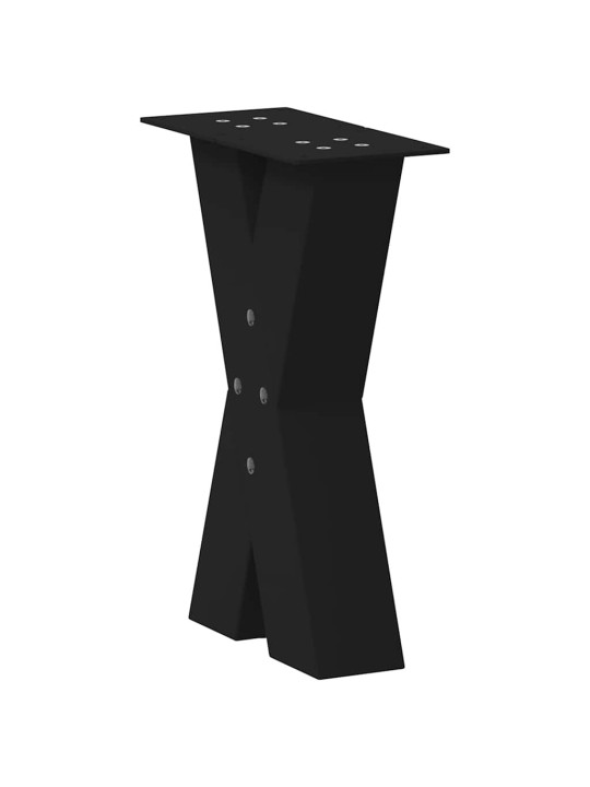 Nohy konferenčního stolku ve tvaru x, 2 ks, černé, 28 x (42-43) cm, ocel