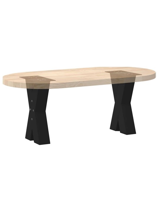 Nohy konferenčního stolku ve tvaru x, 2 ks, černé, 28 x (42-43) cm, ocel