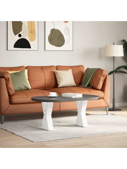 Nohy konferenčního stolku ve tvaru x, 2 ks, bílé, 28 x (42-43) cm, ocel