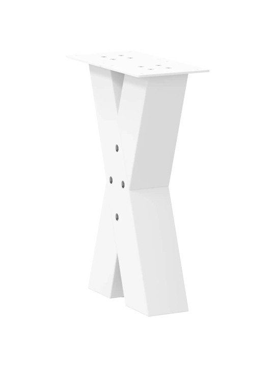 Nohy konferenčního stolku ve tvaru x, 2 ks, bílé, 28 x (42-43) cm, ocel