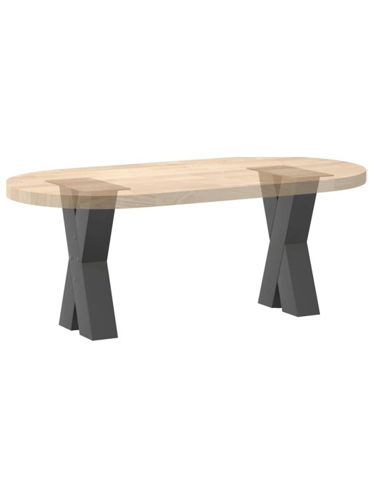 Nohy konferenčního stolku ve tvaru x, 2 ks, antracitové, 28 x (42-43) cm, ocel