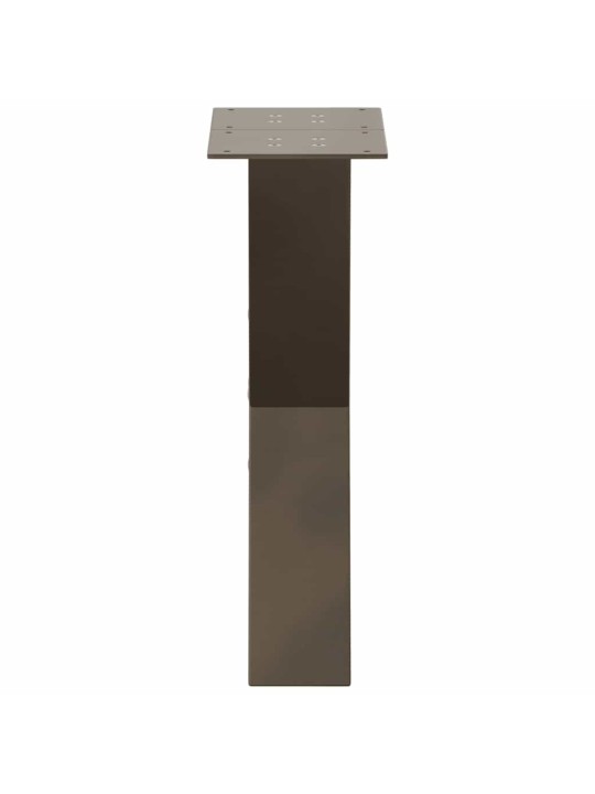 Nohy konferenčního stolku ve tvaru x, 2 ks, přírodní ocel, 38 x (42-43) cm, ocel