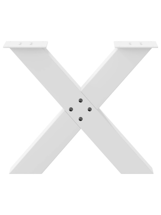Nohy konferenčního stolku ve tvaru x, 2 ks, bílé, 50 x (42-43) cm, ocel